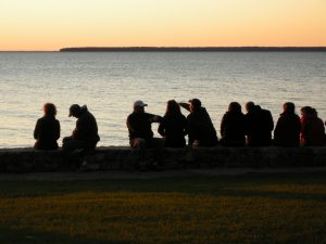 Watching Sunset, Fish Creek, Wis., Copyright 2015 by MDMikus